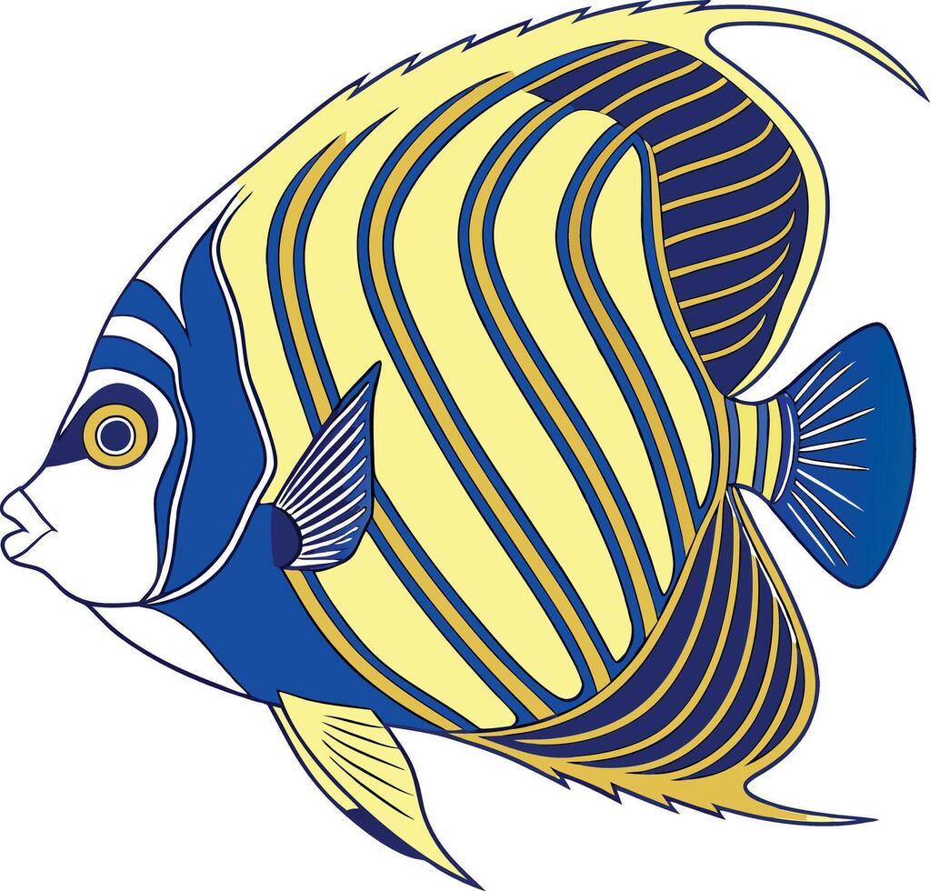 Multi Colored Tropical Fish vector