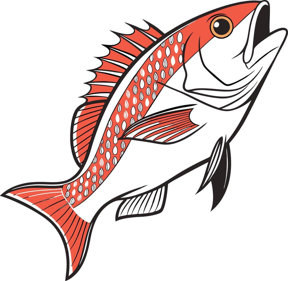illustration of a snapper fish vector