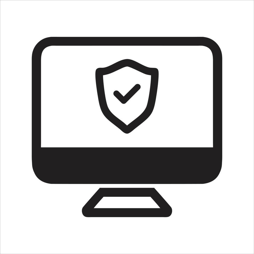 Network security icon. Data protection icon. Security shield icon vector