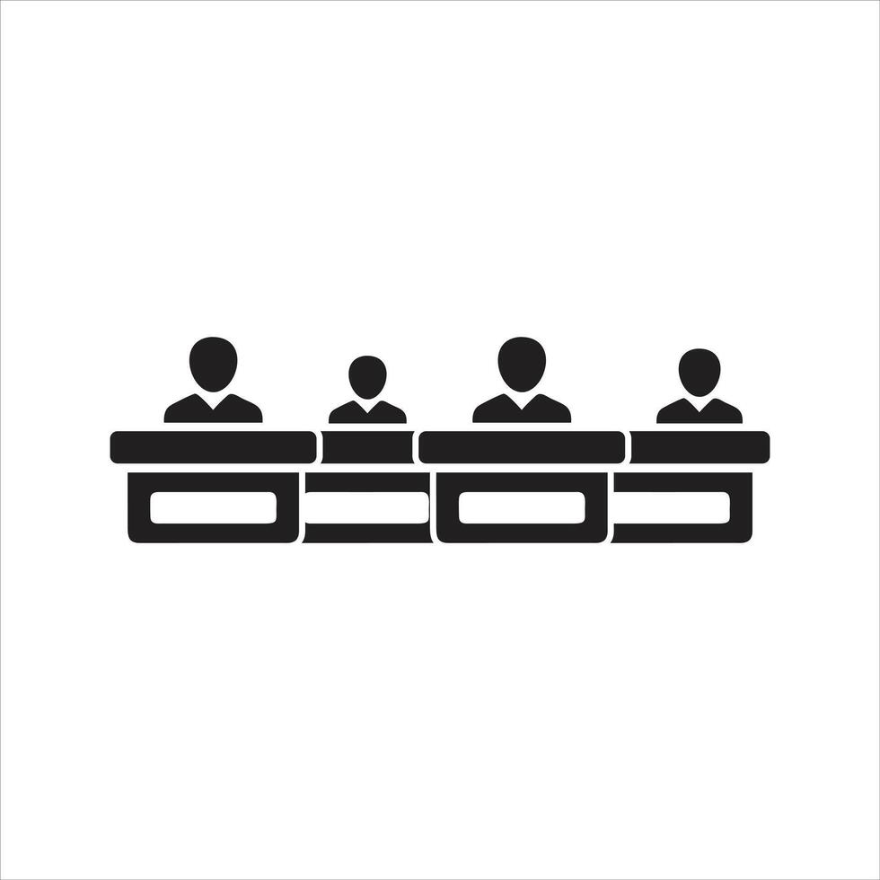 Classroom icon. Students in classroom icon vector