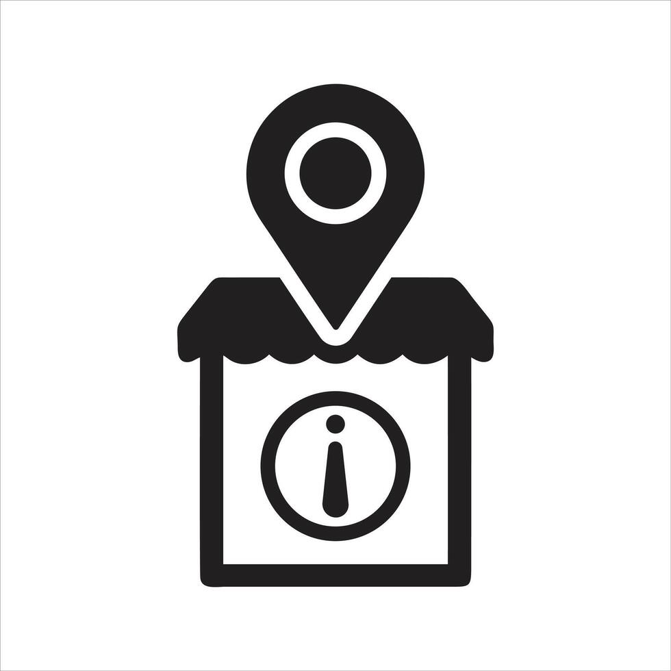 Information store icon. Customer service. Information point icon vector