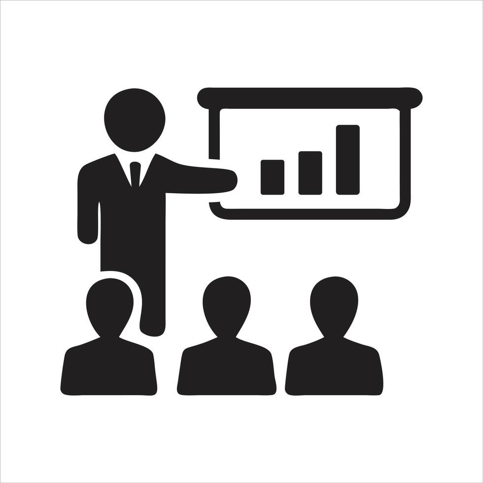 Seminar icon. Training. Lesson. Presentation icon vector