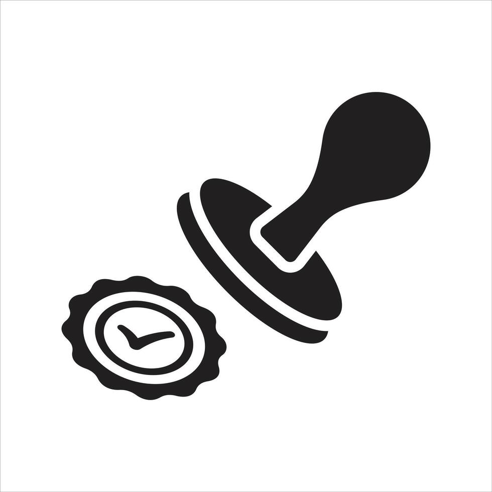 Stamp icon. Approved icon vector