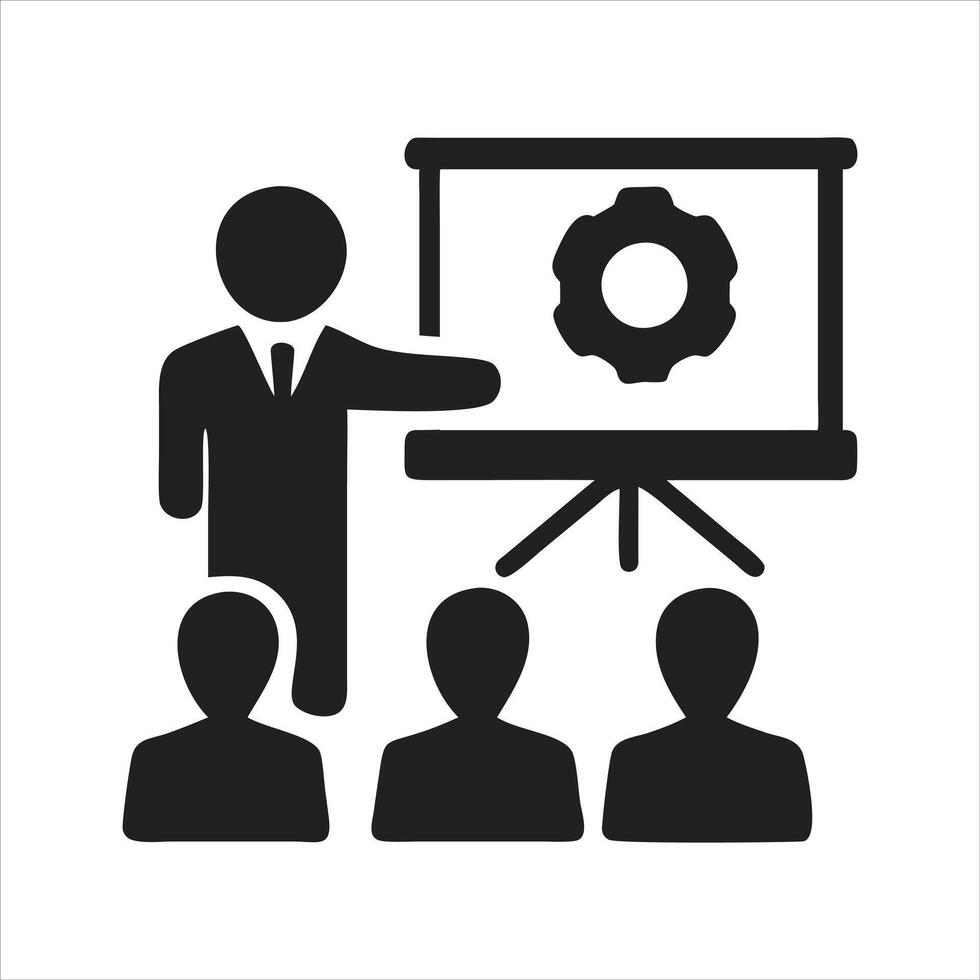 Seminar icon. Training. Lesson. Presentation icon vector