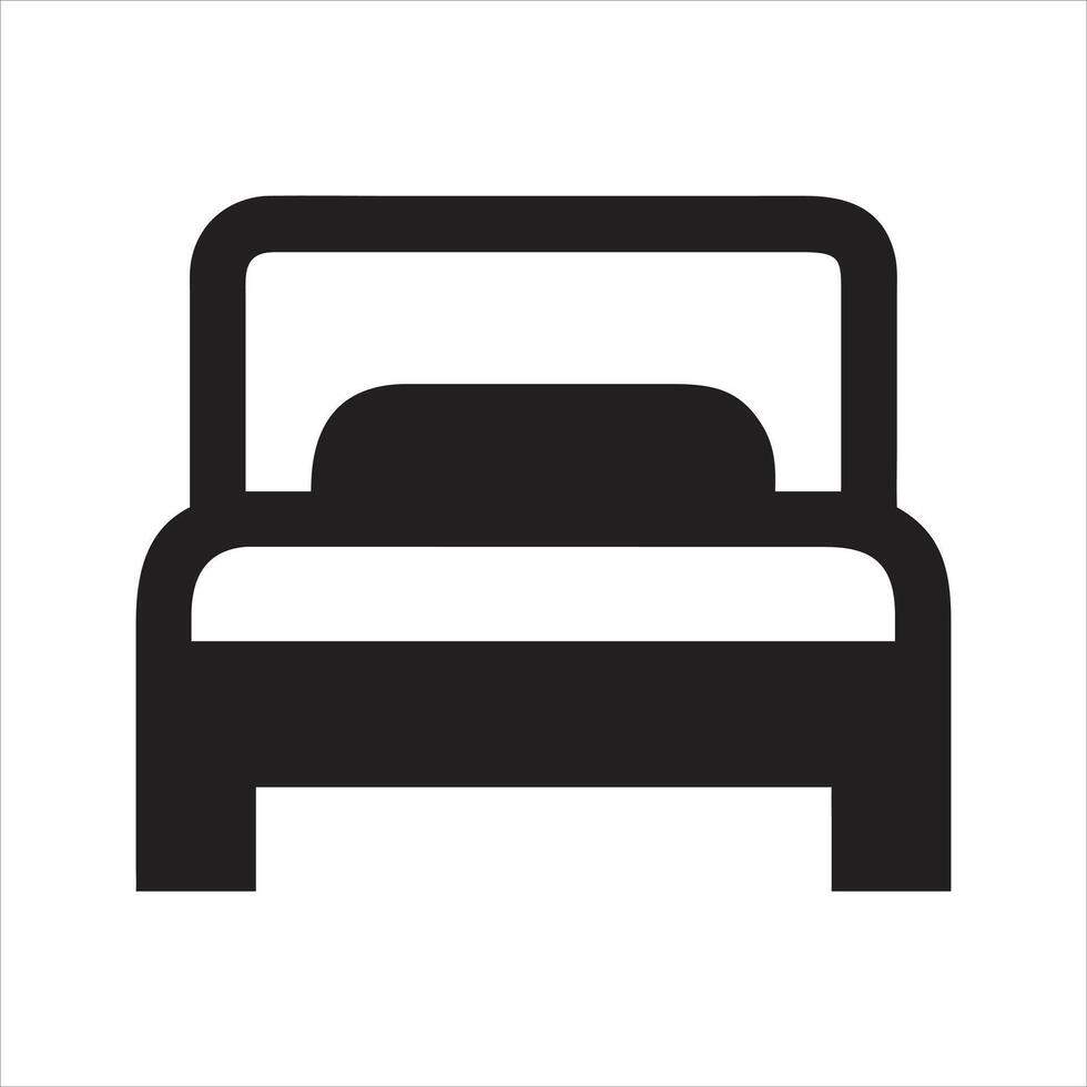 Single bed icon. vector