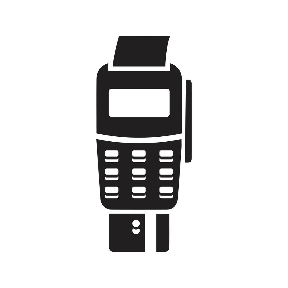 Credit card machine icon. POS terminal icon vector