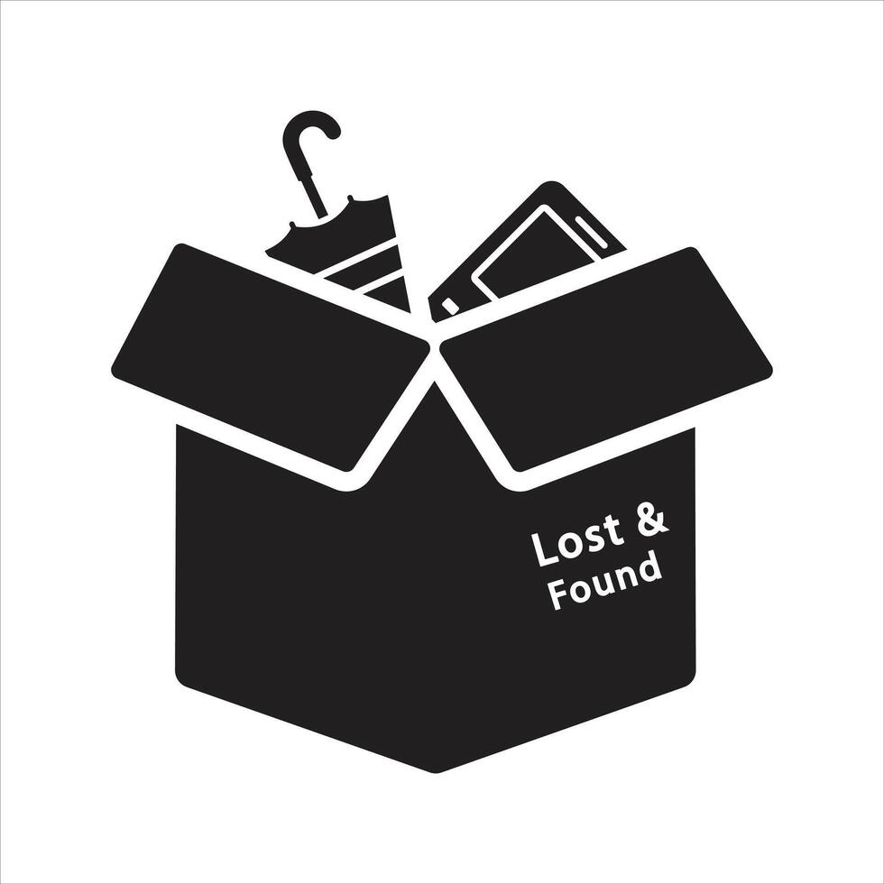 Lost items icon. Lost and found icon vector