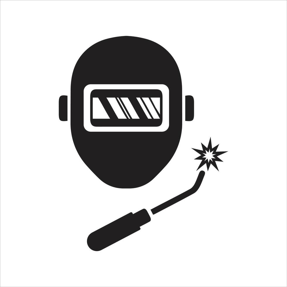 Welding mask icon. Welding icon vector