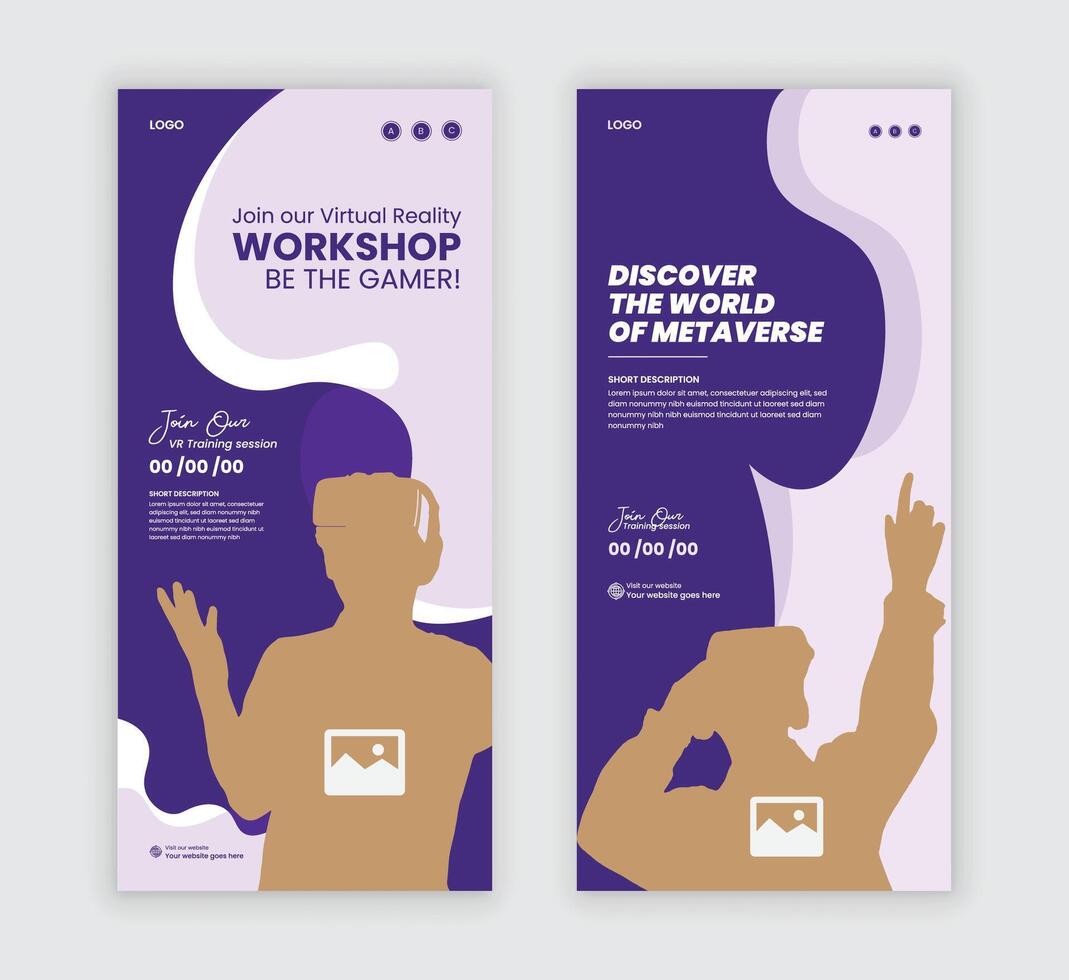VR workshop Rack Car Design Template vector