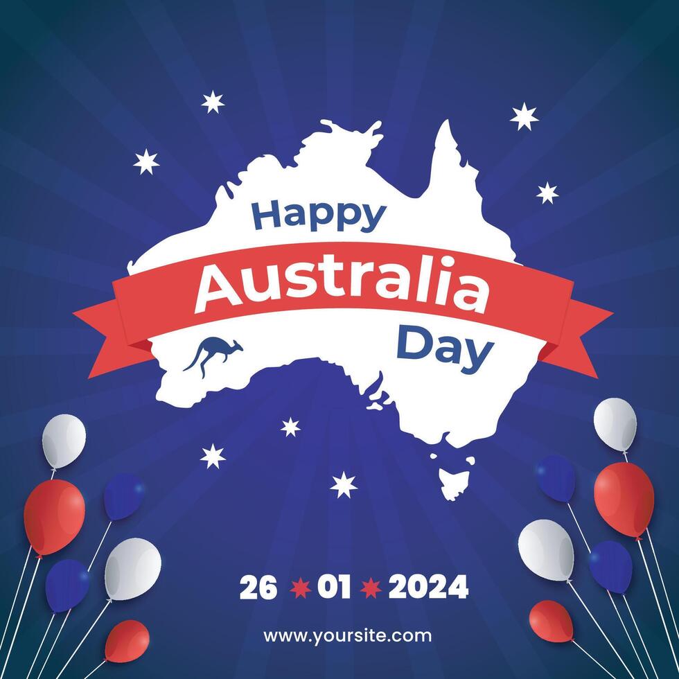 Gradient Australian national day celebration Template vector