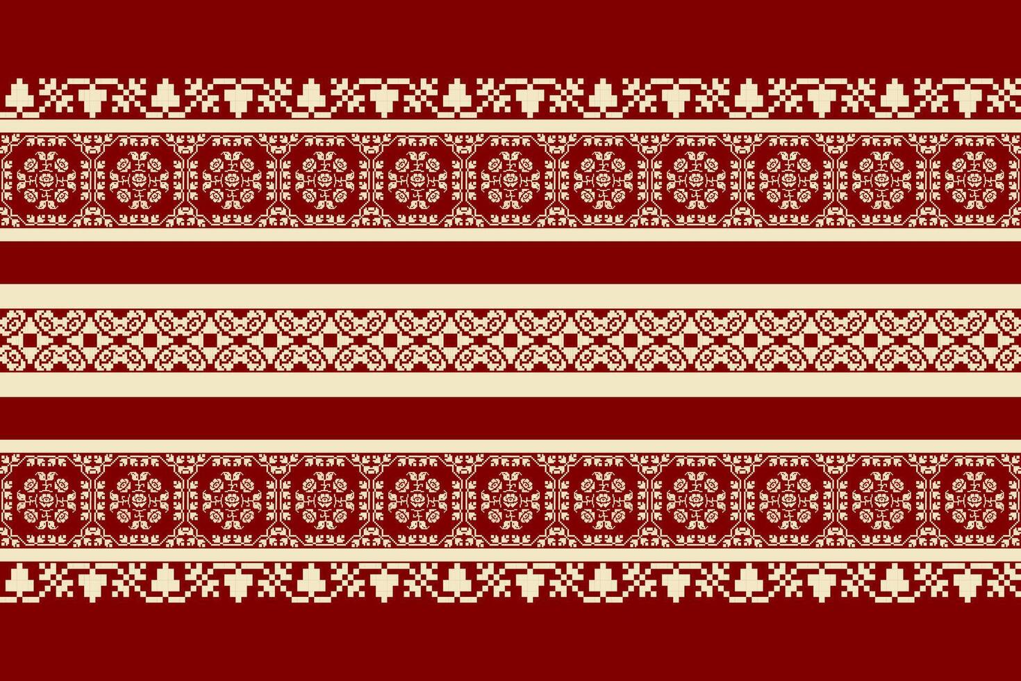 Used as the name of a collection or image for folk art that combines geometric and traditional patterns. vector