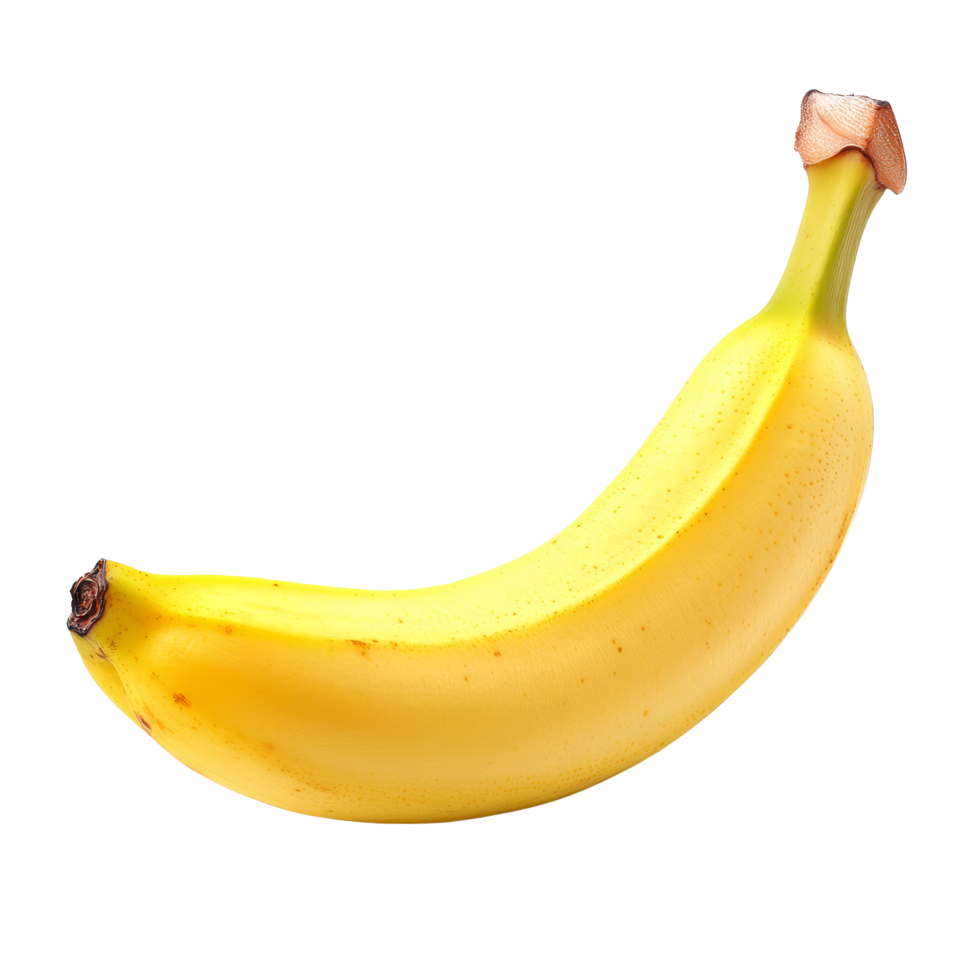 Bright yellow banana on a transparent background, perfect for culinary creations, banana isolated on a transparent background png