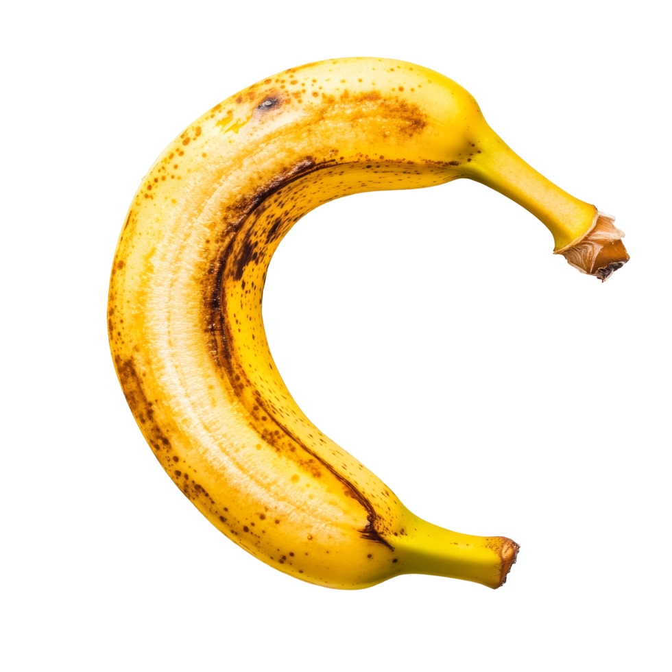 Fresh banana slice isolated on a clean transparent background showcasing its vibrant color and texture, Peeled banana slices isolated on transparent background png