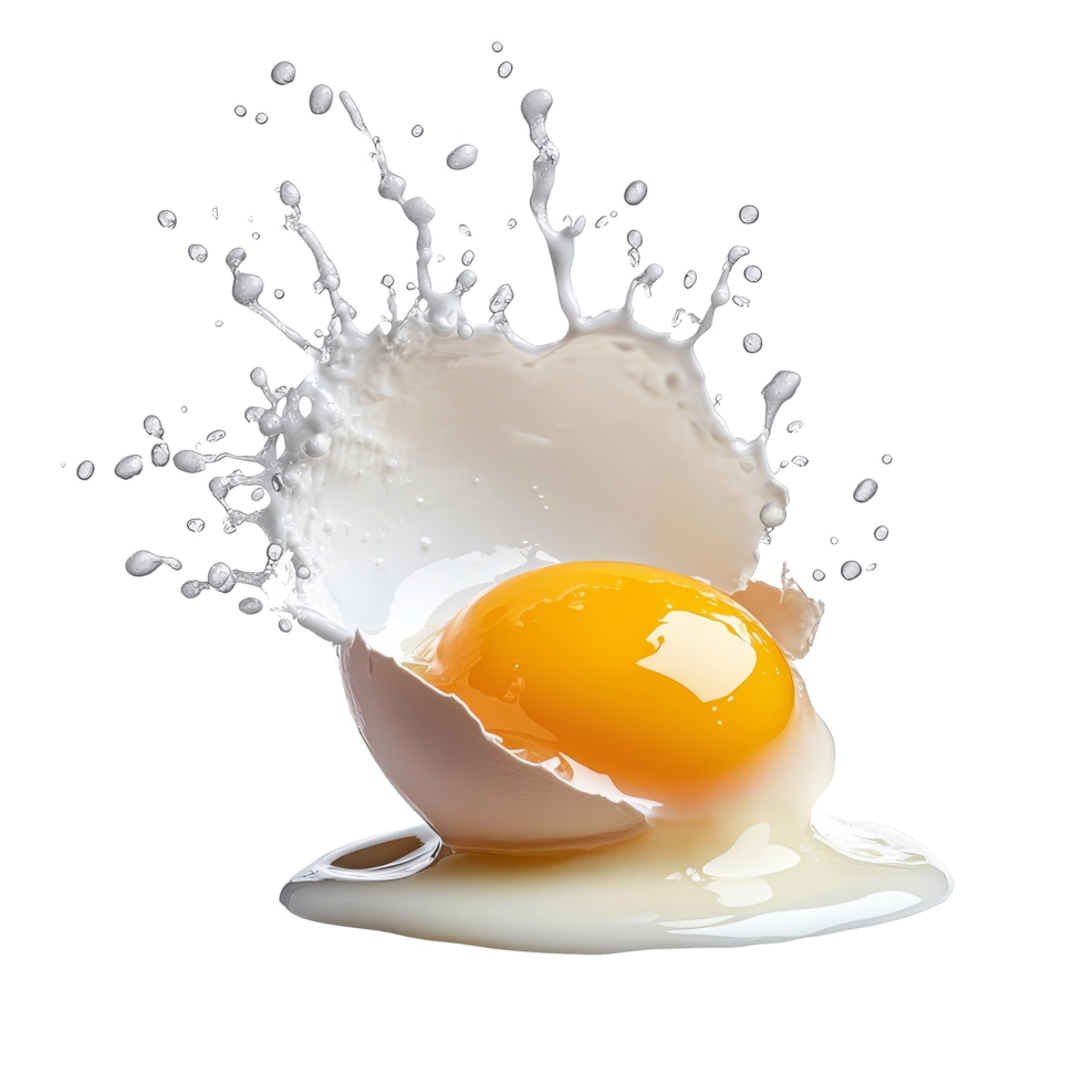 Egg yolk and transparent dripping down with a splash on a transparent background, Egg yolk and egg transparent falling down isolated png