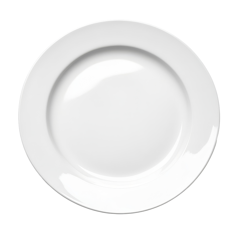 Ceramic transparent plate isolated on transparent background showcasing a smooth finish and elegant design for dining and display, transparent ceramic plate isolated on transparent background png