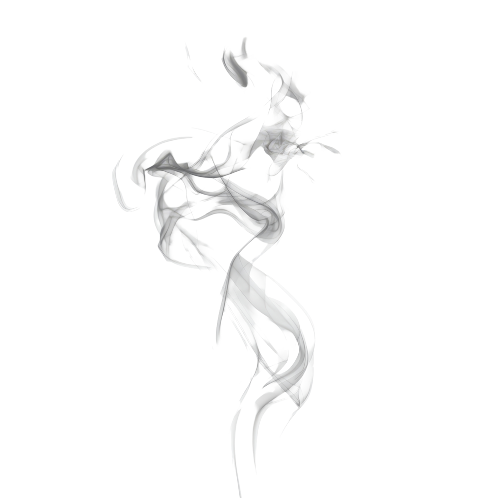 Captivating transparent smoke texture gracefully spiraling against a clean transparent background, transparent smoke texture on transparent background png