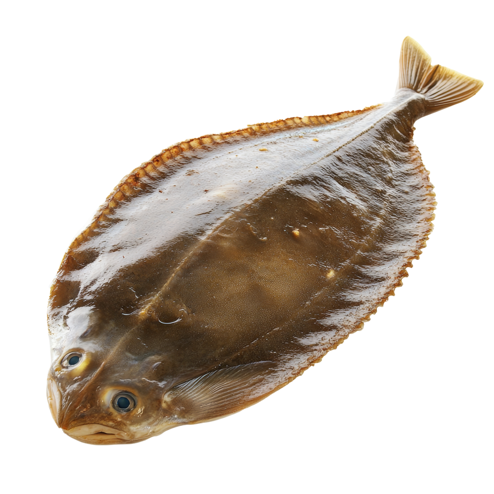 Freshly caught sole fish displayed on a pristine transparent background ready for culinary preparation, Sole Fish on transparent background png