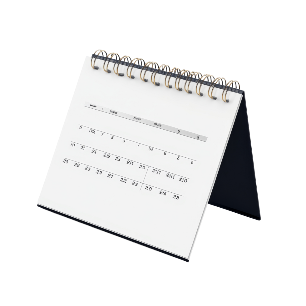Table calendar for February displayed against a clean transparent background showcasing month dates and layout, table calendar 2023 february isolated on transparent background png