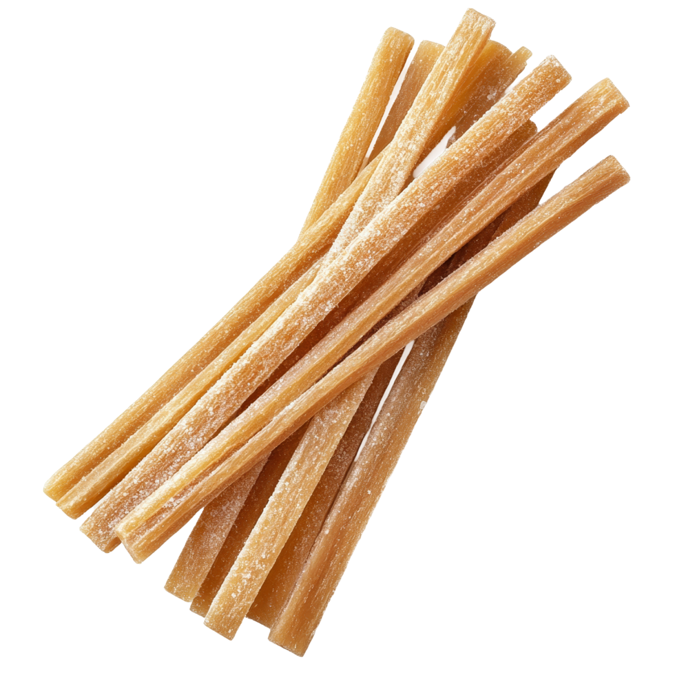 Salt sticks arranged neatly on a plain transparent background, perfect for snacking or adding flavor to dishes, saltsticks isolatedn on transparent background png