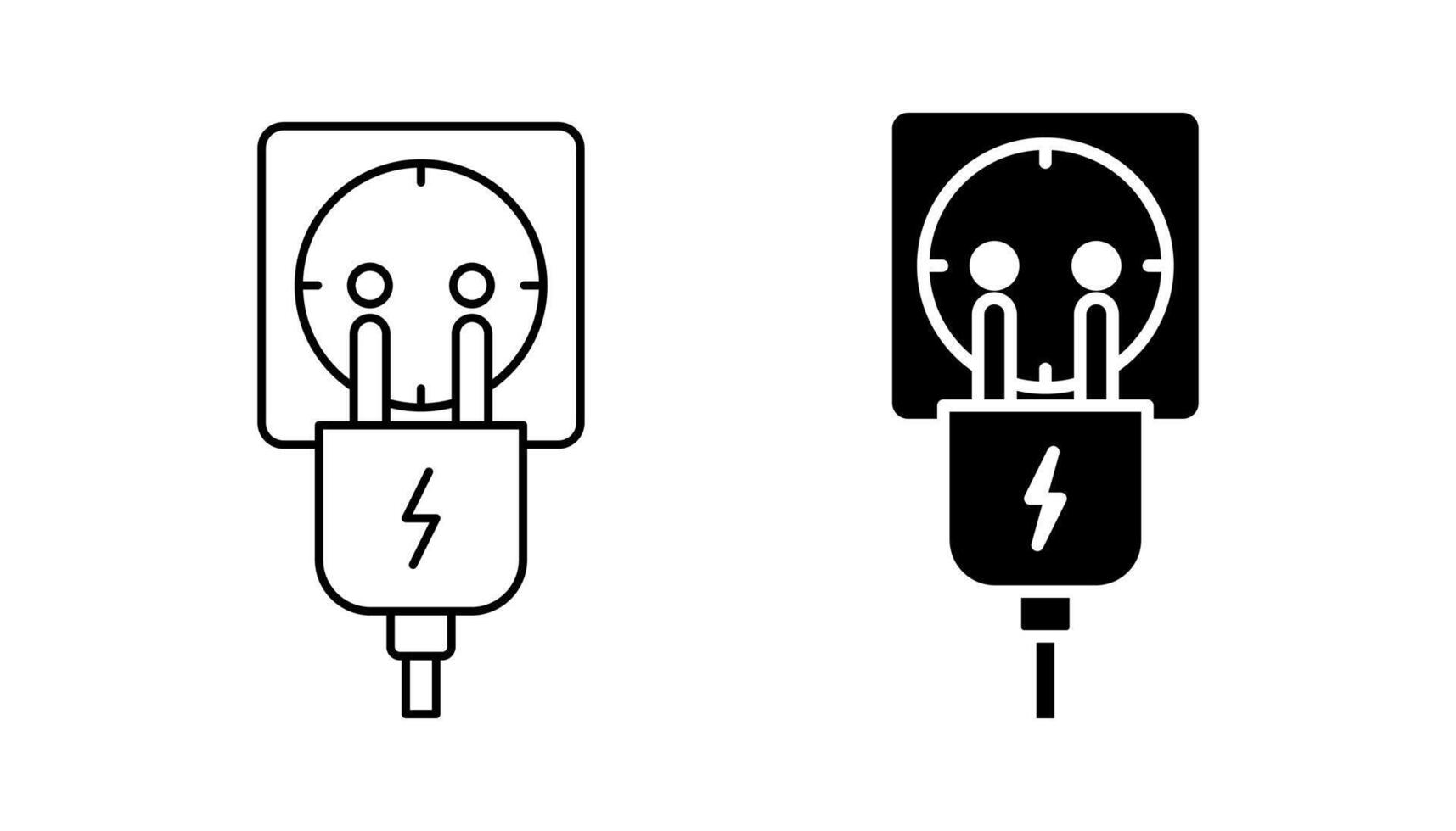 Electrical Socket Icon Sign vector