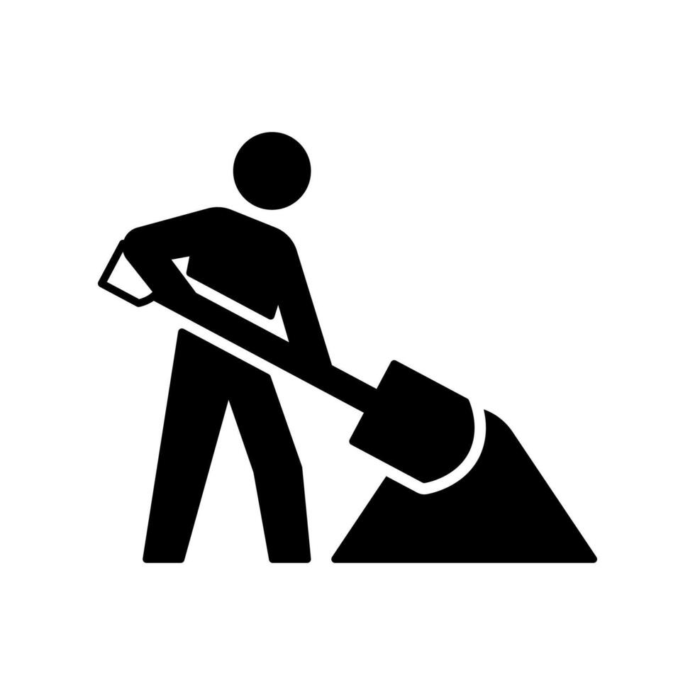 under construction icon silhouette vector
