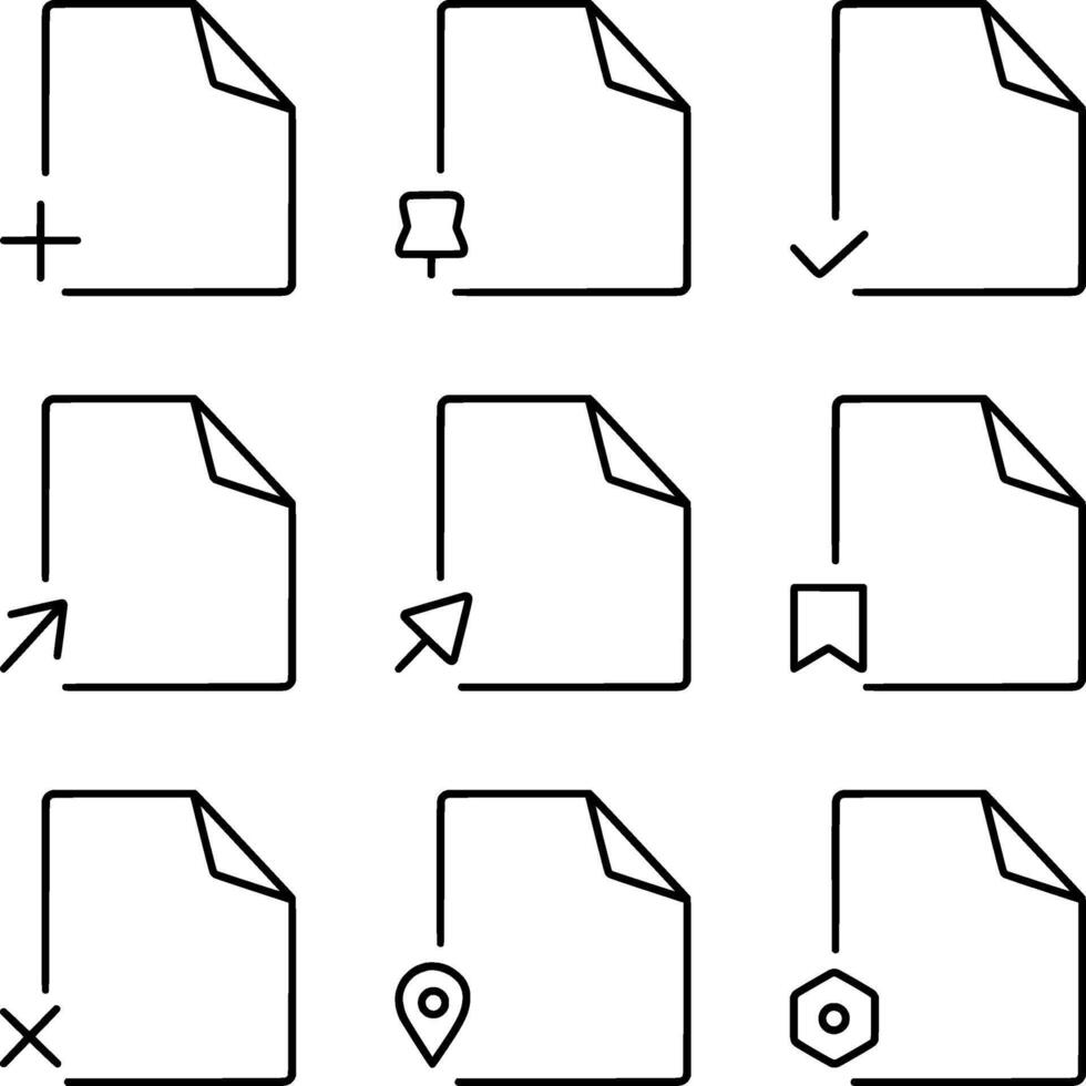 collection of folder icon illustration vector