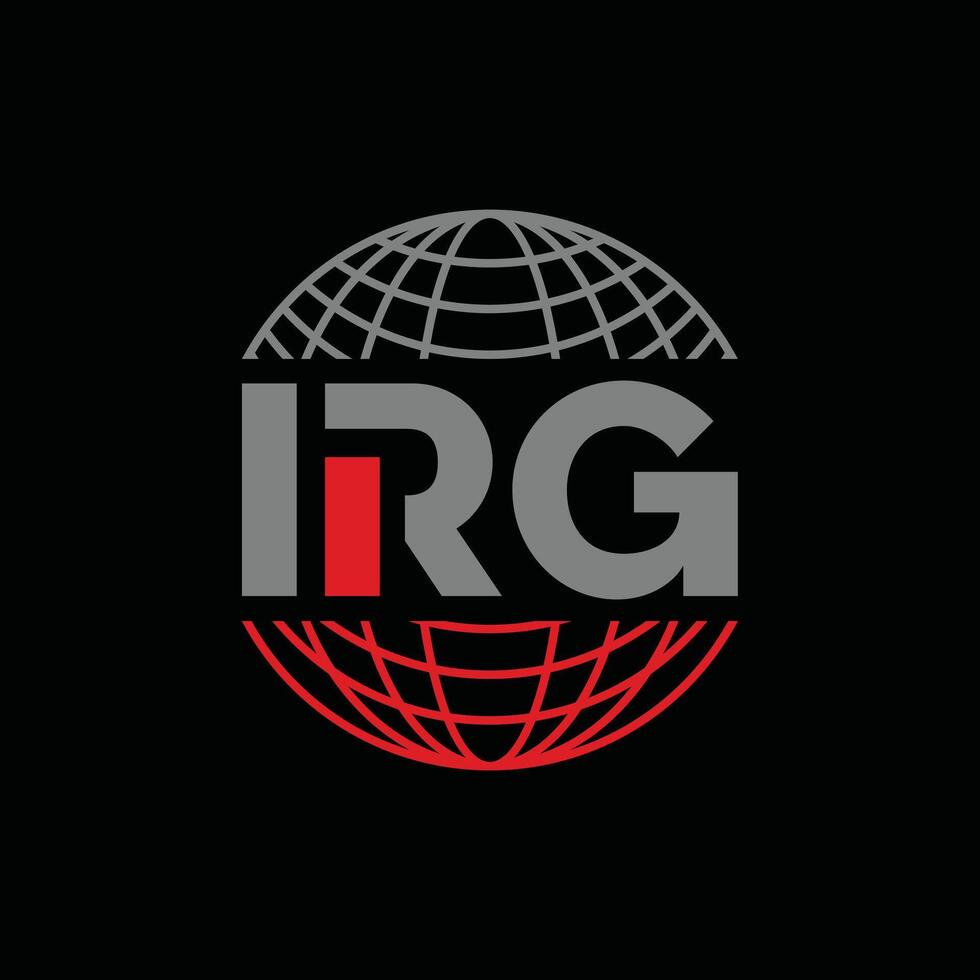 Initial IRG Globe World Simplicity Icon Modern Business Creative Logo vector