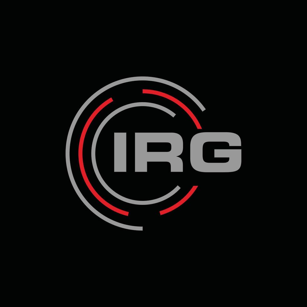 Letter IRG Circular Modern Technology Business Icon Creative Design Template Logo vector