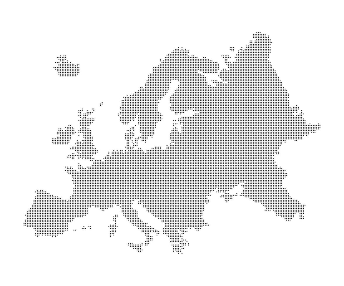 map of Europe with dotted style vector