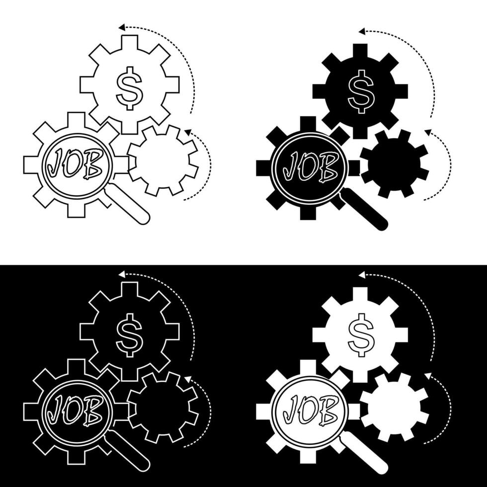 Job search icon vector
