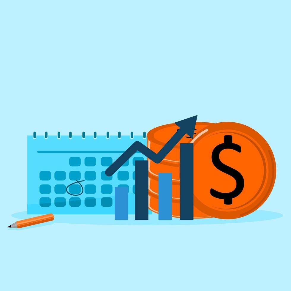 The concept of financial planning and budgeting vector