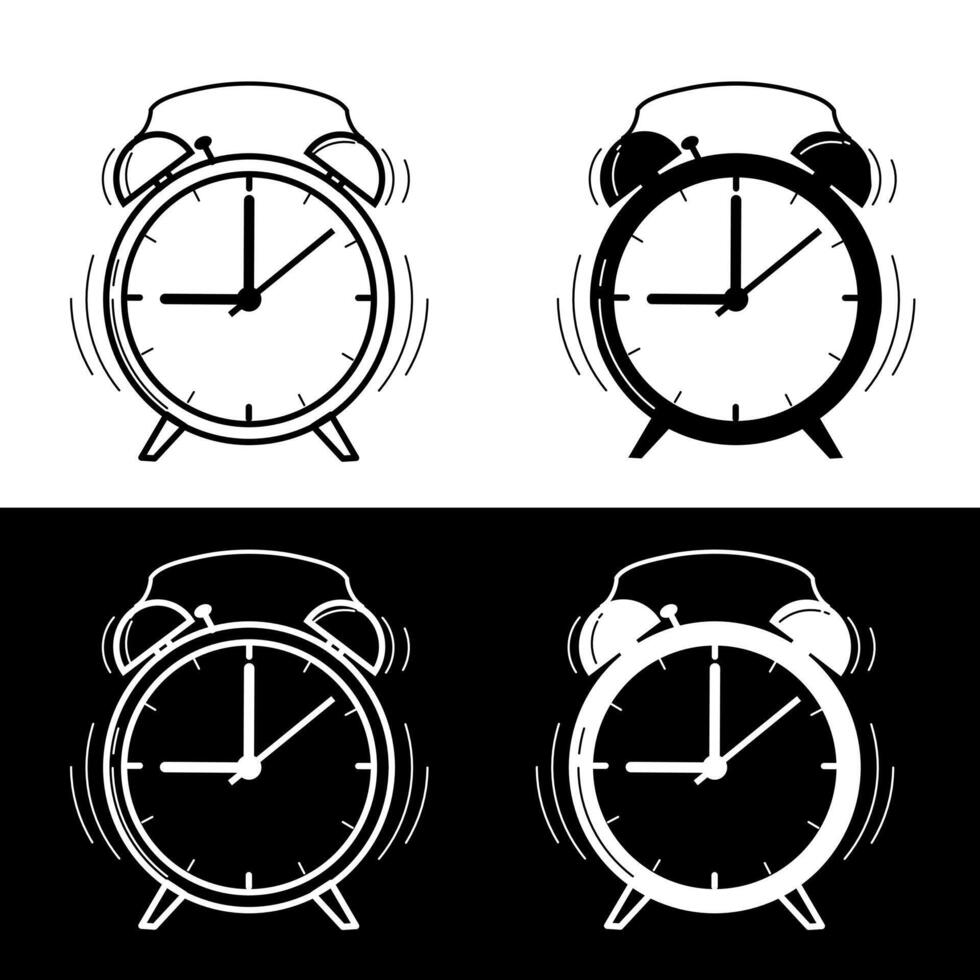 Alarm clock icon illustration vector