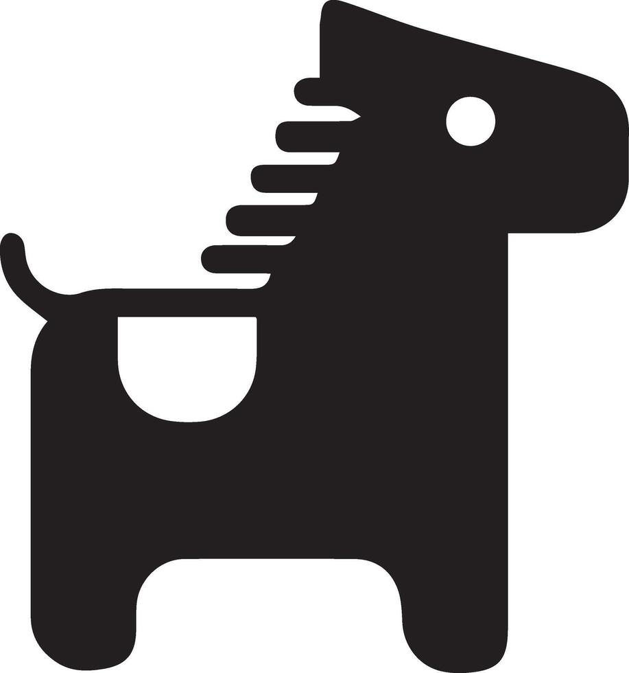 Modern Black and White Horse Symbol Illustration. Elegant Simple Horse Icon for Profesional Business Logo Branding vector