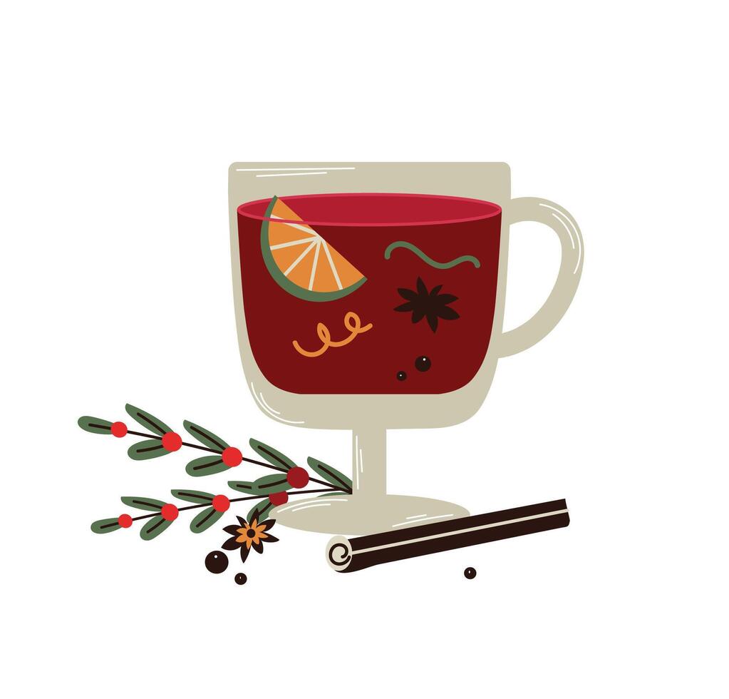 Christmas mulled wine icon clipart avatar logotype isolated illustration vector