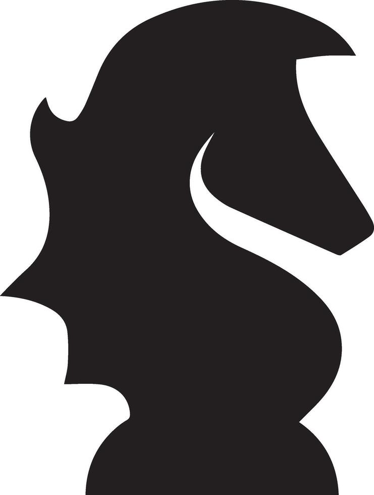 Modern Black and White Horse Symbol Illustration. Elegant Simple Horse Icon for Profesional Business Logo Branding vector