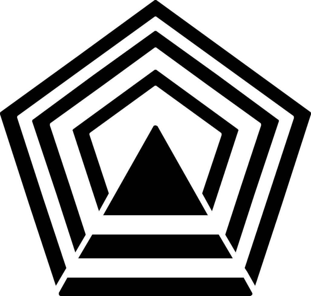 Abstract Geometric Shape Bold Black Element vector