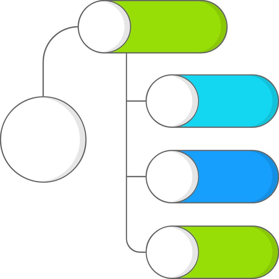 Flow Chart Filled Style Element vector