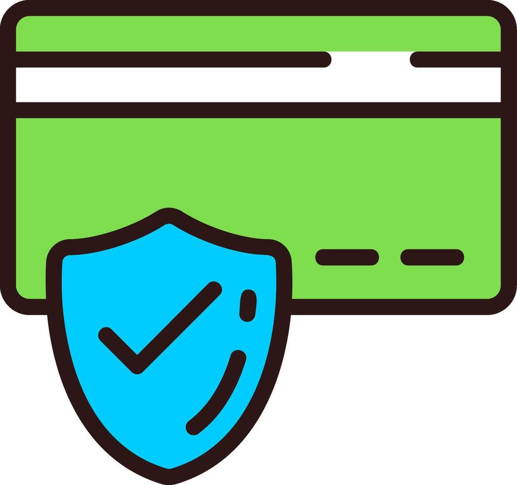 Secure Payment Filled Style Icon vector