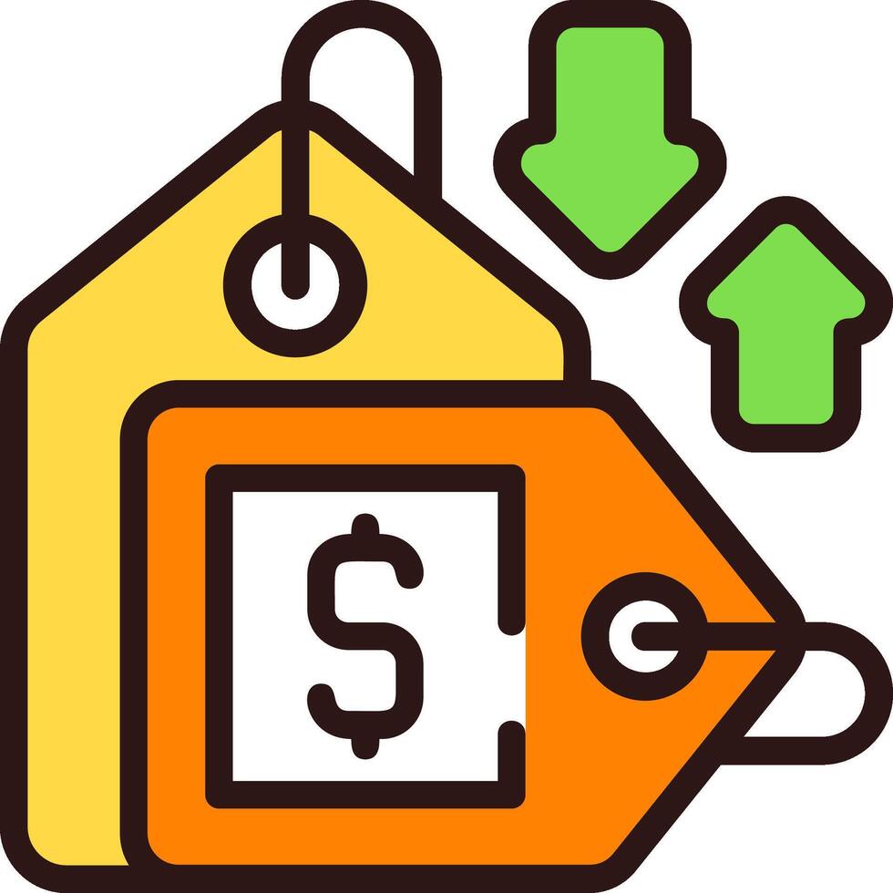 Price Comparison Filled Style Icon vector