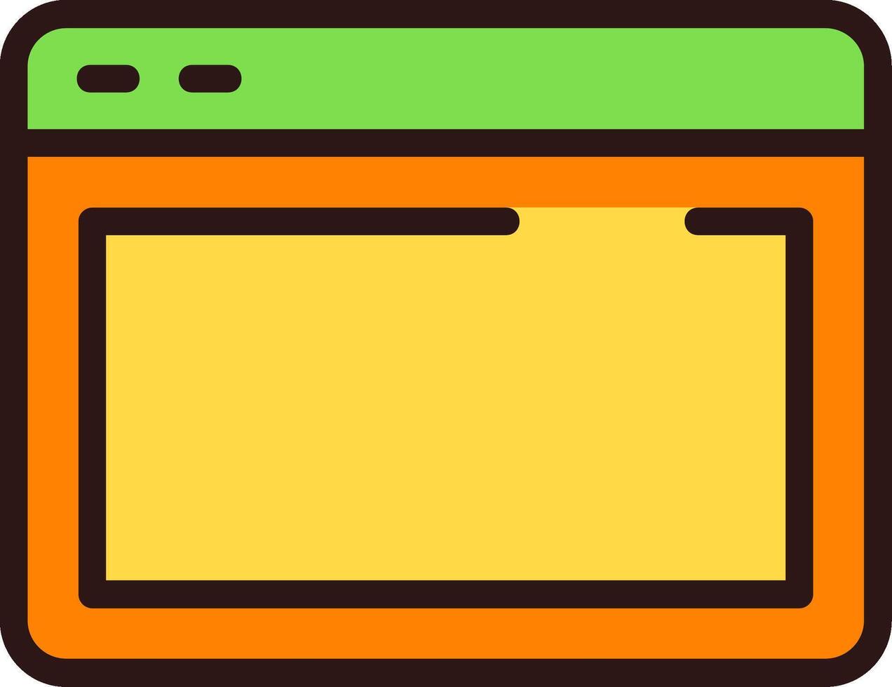 Browser Window Filled Style Icon vector