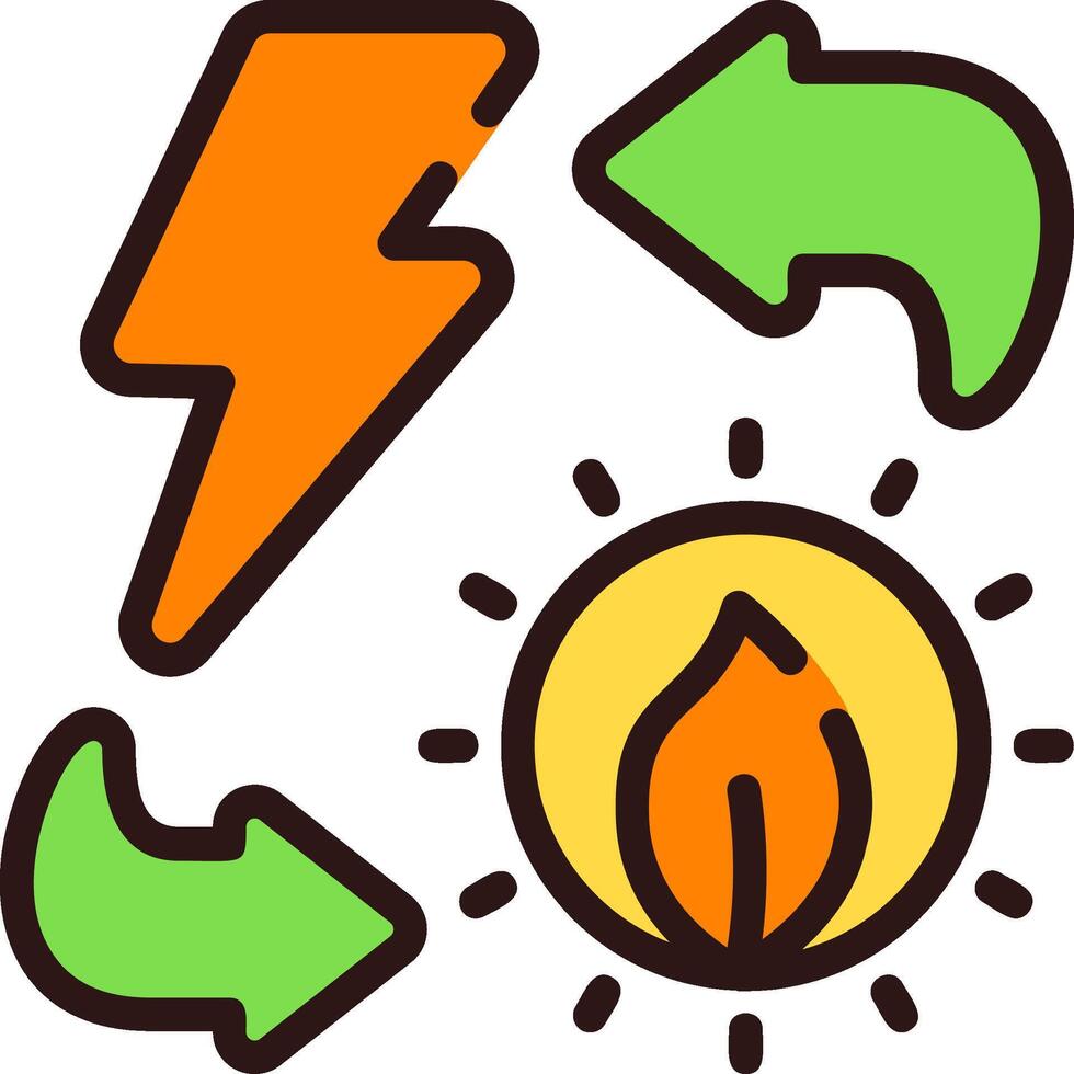 Energy Efficient Filled Style Icon vector