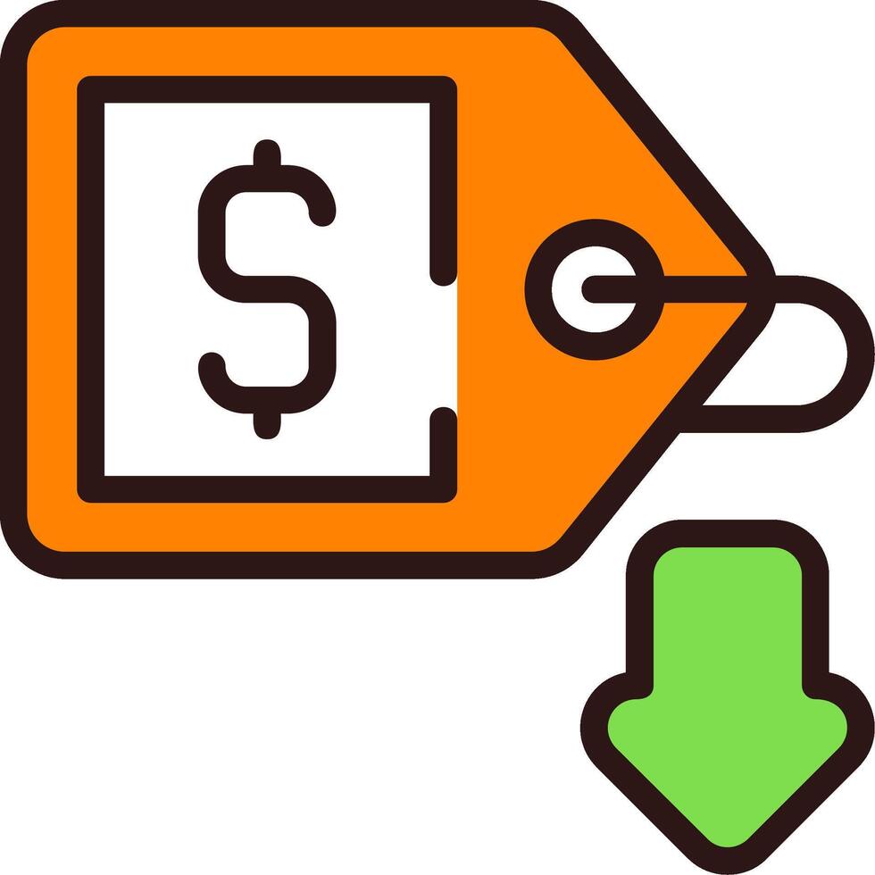 Price Slash Filled Style Icon vector