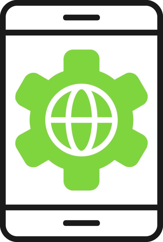 Media Green Mix Style Icon vector