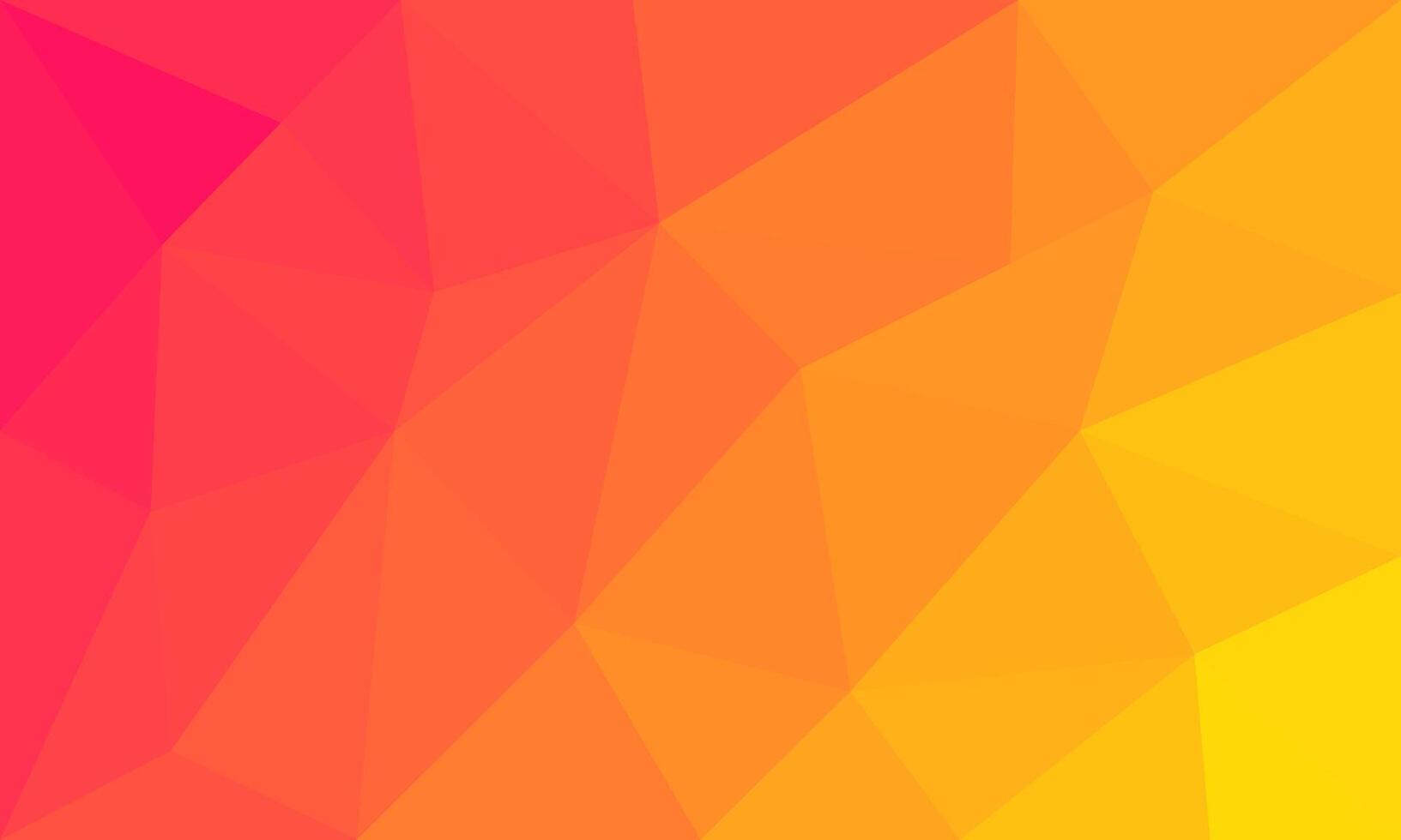 Flat polygonal gradient background. Modern geometric triangle pattern design elements in pink and yellow color vector