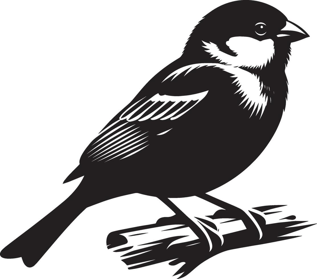 Crisp sparrow bird shape design on a clear background vector
