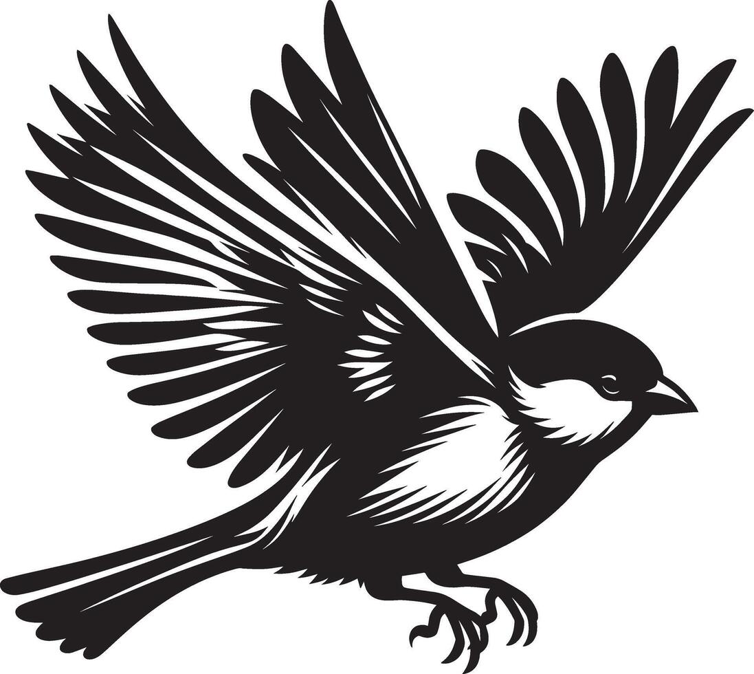 Crisp sparrow bird shape design on a clear background vector