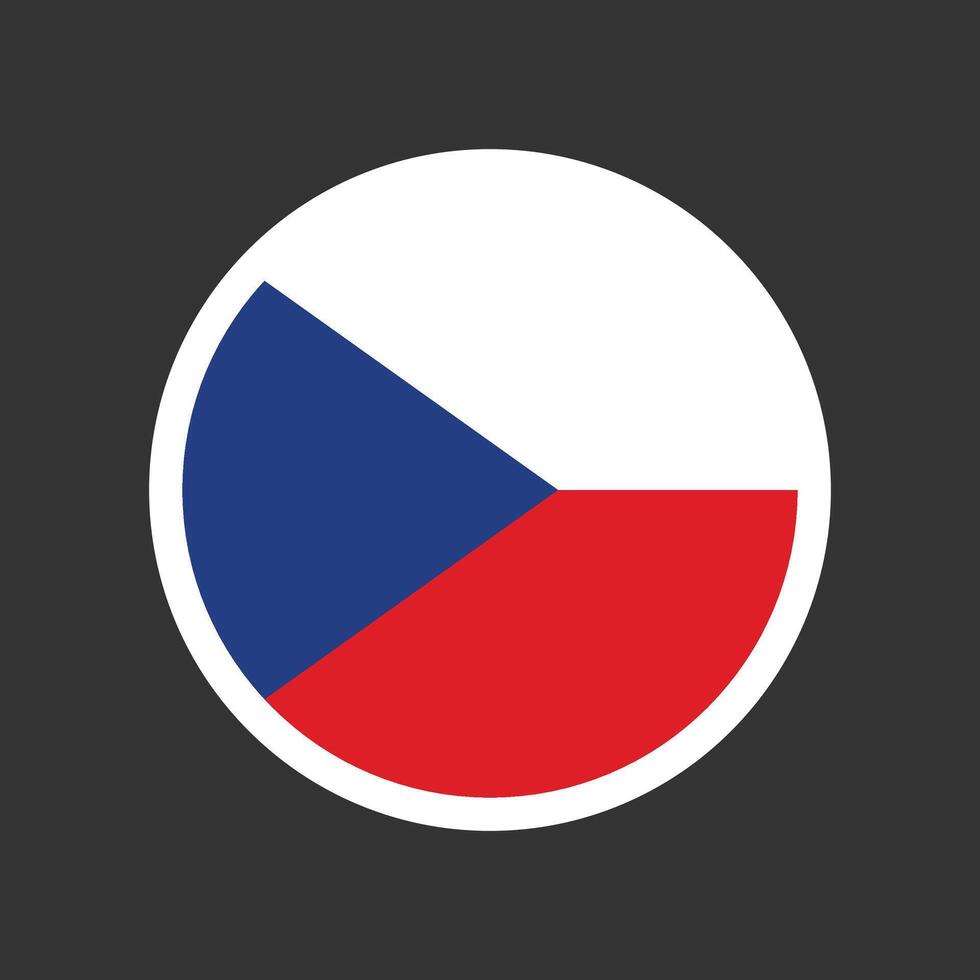 Czech Republic flag emblem element design vector