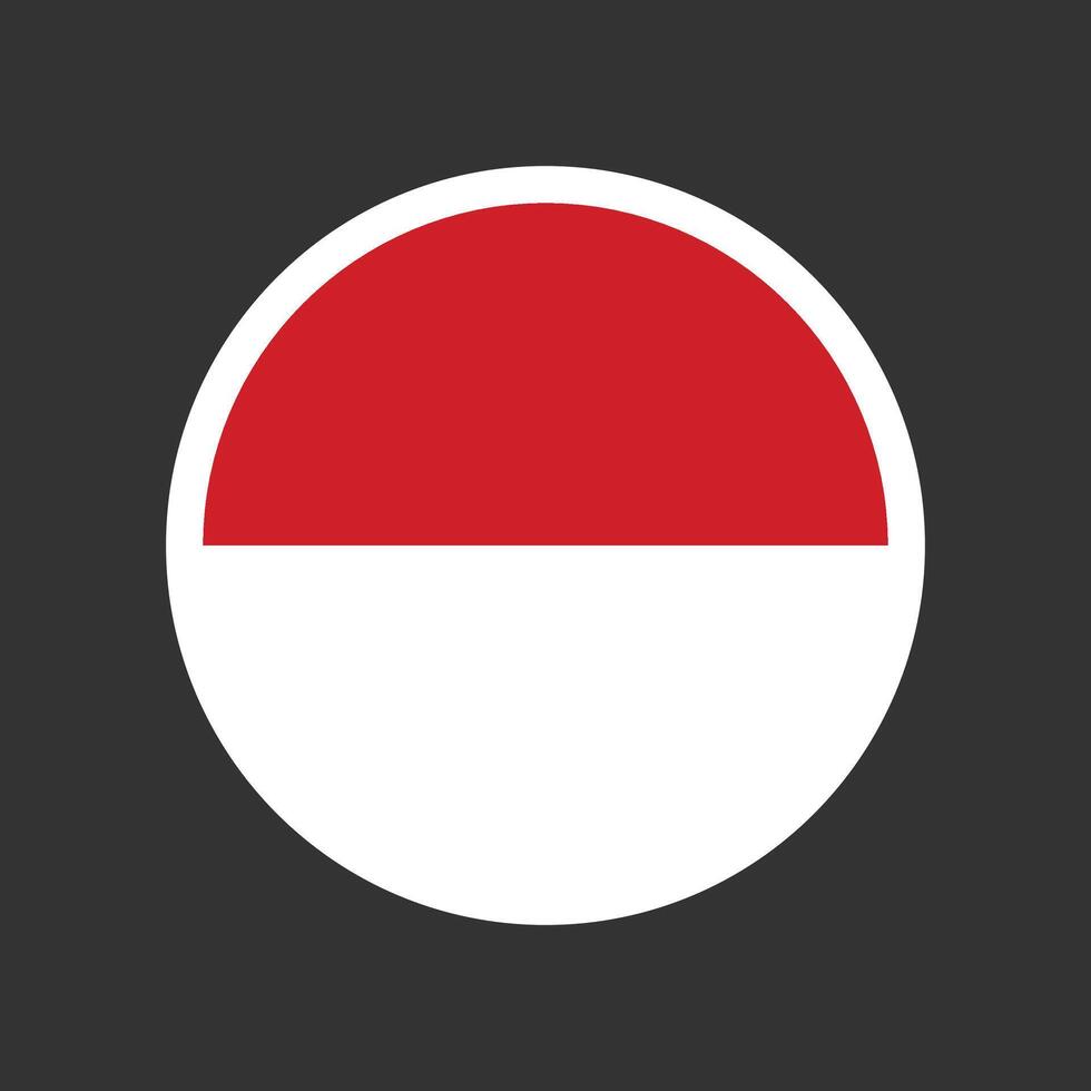 Round Monaco badge emblem flag vector