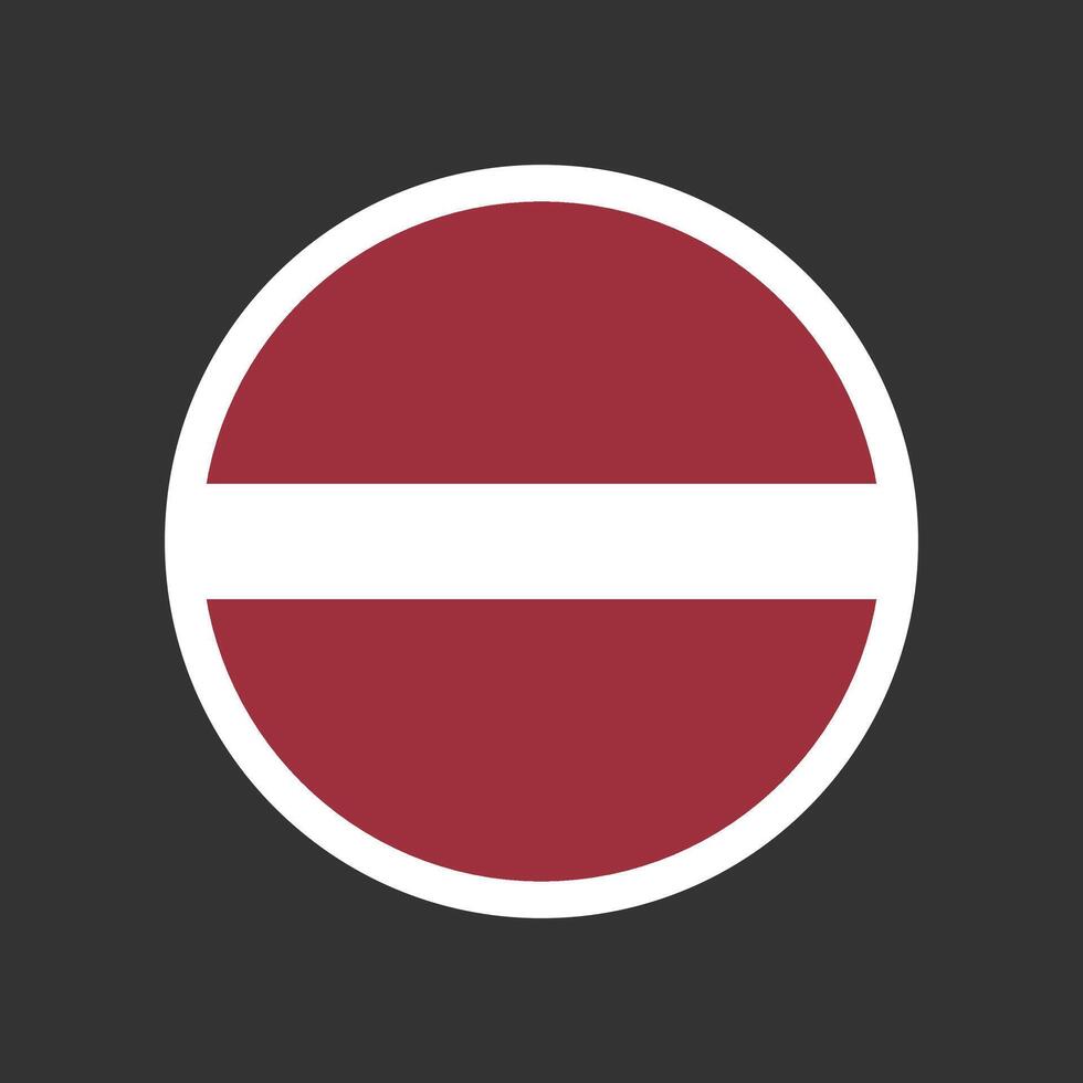 Round Latvia flag emblem design element vector