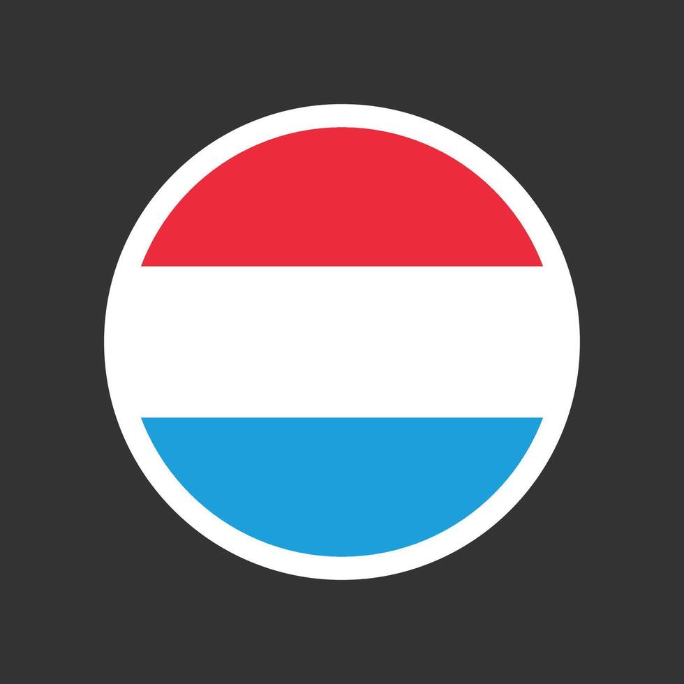 Flag of Luxembourg badge emblem vector
